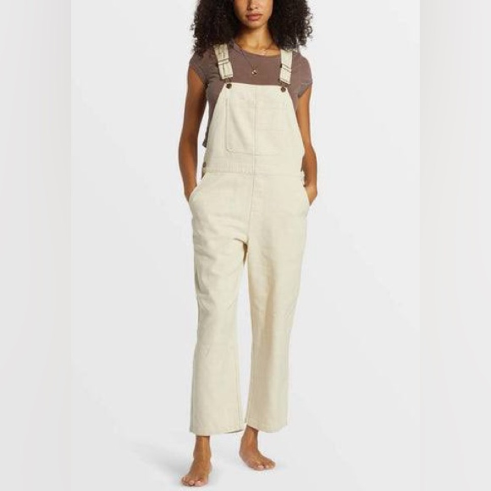 Billabong Sand Canyon Overalls in Sand, Size Small